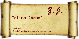 Zelina József névjegykártya